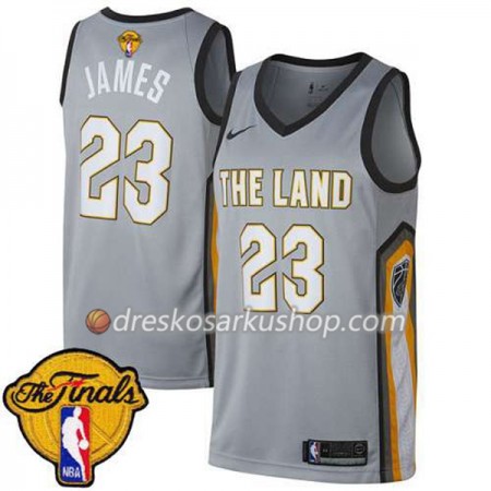 Muški NBA Dres Cleveland Cavaliers LeBron James 23 2018 NBA Finals Patch Nike Zelena Swingman